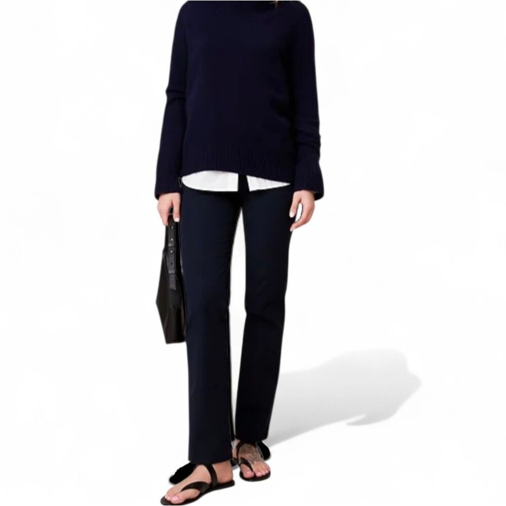 Banana Republic NWOT Mid-rise Navy Blue Sloan Fit Trouser Pants Size 8